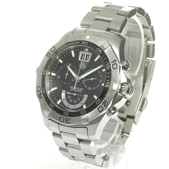 TAG HEUER Aqua racer CAF101A Big date black Dial Quartz Men's Watch_860945 - Picture 4 of 12